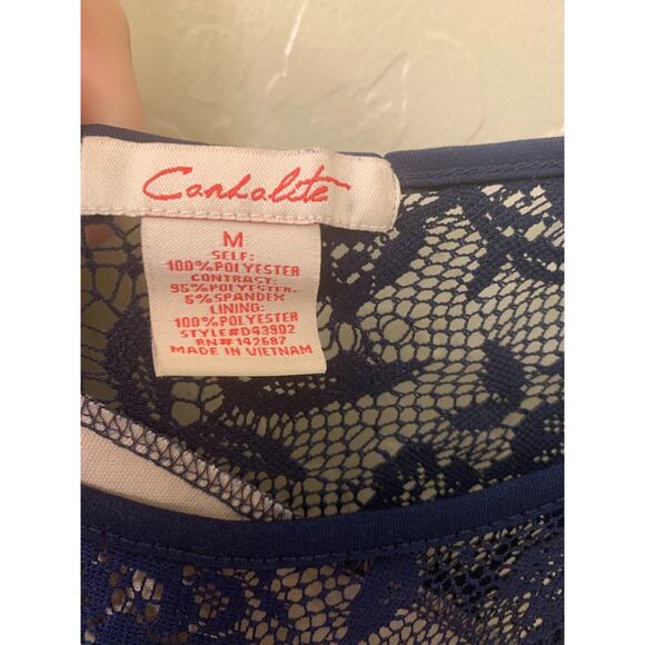 Candalite Women's Navy Lace Sleeveless Dress, Style #D43902, Size M - Picture 5 of 12